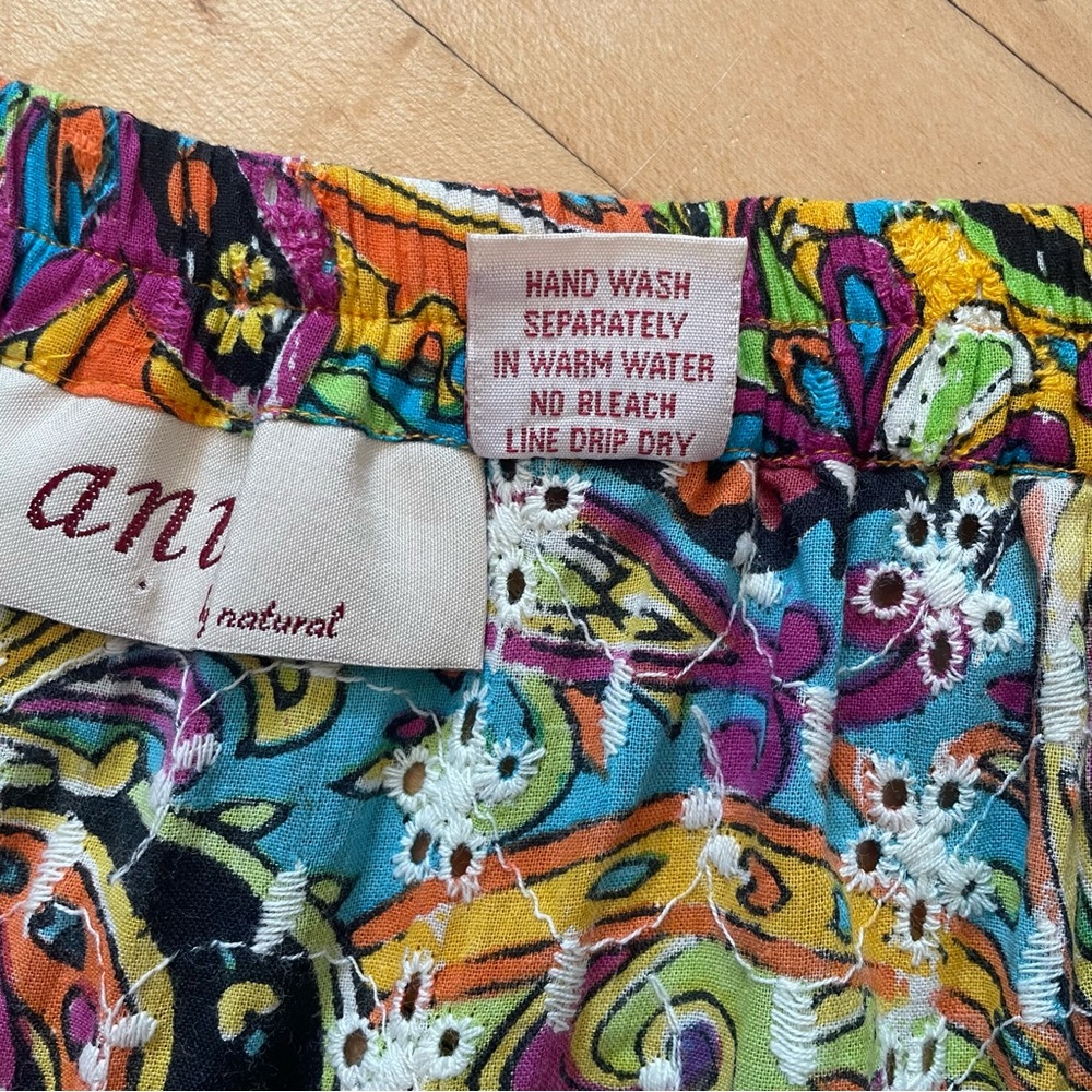 ANU BY NATURAL Mixed Print Patchwork Circle Skirt… - image 5